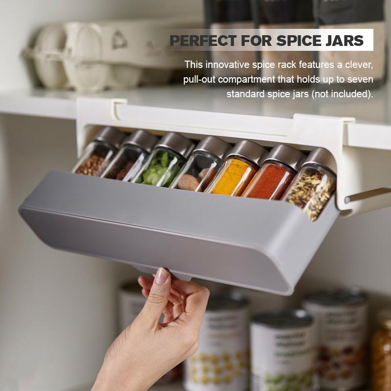 Kitchen Self-Adhesive Wall-Mounted Spice Organizer