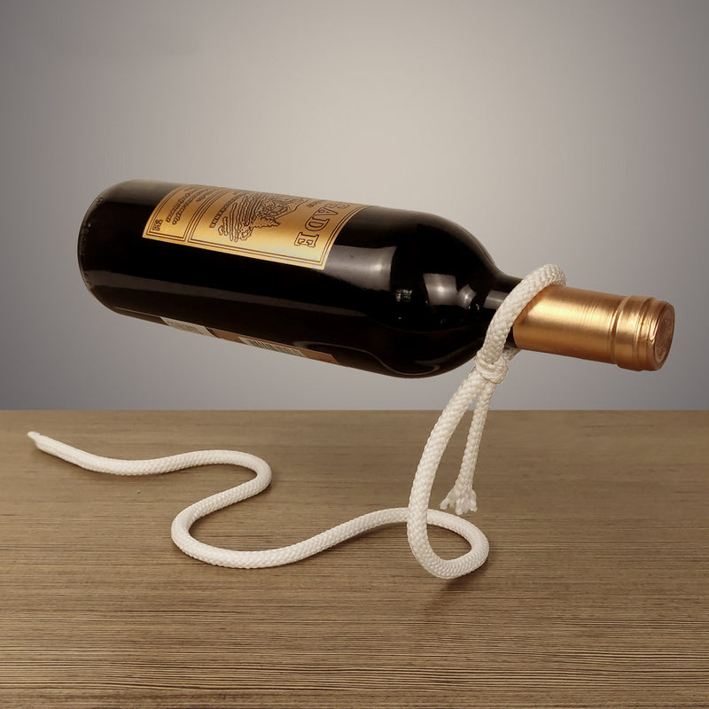 Suspended Rope Wine Bottle